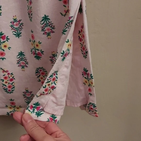 ANN TAYLOR Floral Linen Blend Lined Pink Dress - Picture 7 of 13